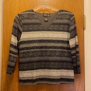 Style & Co. Petite Top with Faux Lace Print